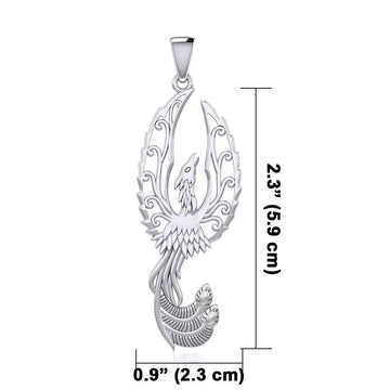 Mythical Phoenix Silver Pendant TPD5723 - Jewelry